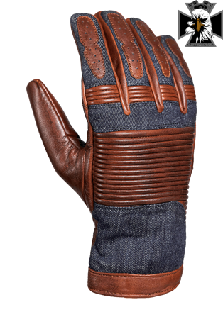John Doe - Motorkárske rukavice DURANGO BROWN/JEANS - XTM veľkosť 3XL