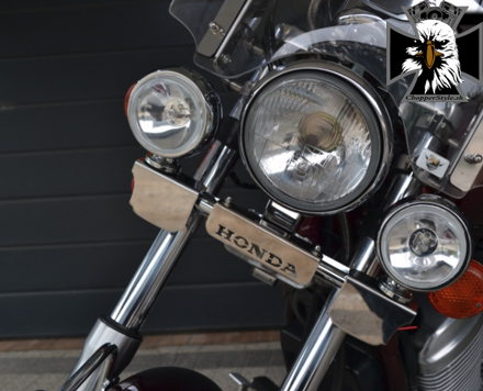MOTON - Rampa na prídavné svetlá + LED svetlá pre Honda Shadow VT 600