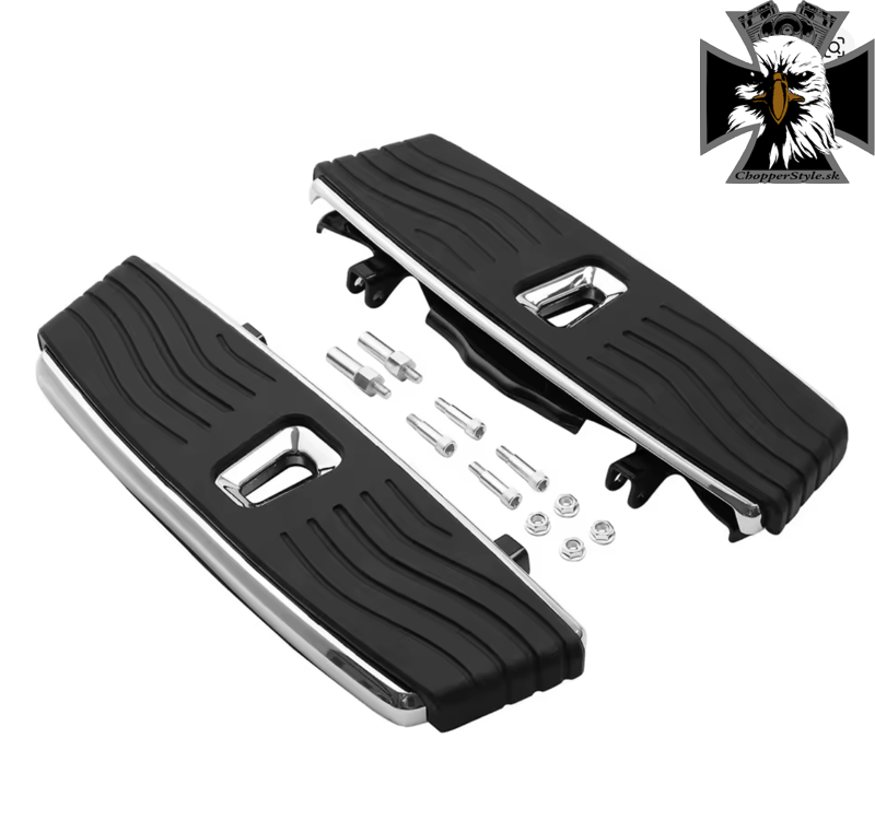Nášlapy / Platne vodiča pre Harley-Davidson Touring, Softail, Trike 1986–2020 - chróm Nášlapy / Platne vodiča pre Harley-Davidson Touring, Softail, Trike 1986–2020 - chróm