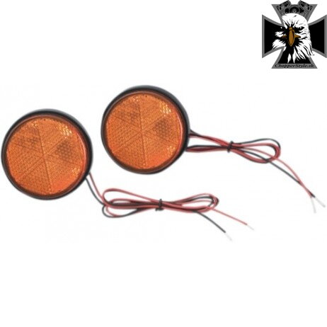 LED Oranžové odrazky s LED osvetlením pre motocykle - pár LED Oranžové odrazky s LED osvetlením pre motocykle - pár