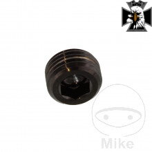 Skrutkovací krytka čapu JMP Bolt nerez V4A čierna farba pre Honda VT750 DC RC48 Black Widow 2000-2003