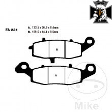 Brzdové doštičky Sinter HH EBC Alternatíva 7870637/7630009 pre Kawasaki Vulcan 1600 2003-2008