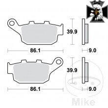 Brzdové doštičky Standard TRW Alternative: 7323215 Honda CMX 1100 Rebel 2021-2024