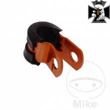 Držiak brzdovej hadice 5 mm Alu oranžový pre Honda Shadow VT600 1988-2000