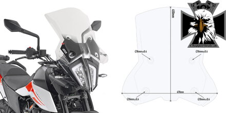 GIVI PLEXI KTM 390 (20)/790 ADVENTURE/R (19-20)/890 ADV (21) 7710DT