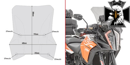 GIVI PLEXI KTM 1290 SUPER ADVENTURE R/S D7706ST