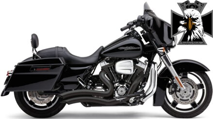 Kompletný výfukový systém - SPEEDSTER SHORT SWEPT BLACK - FLHR - Road King (14-14) / 6230B