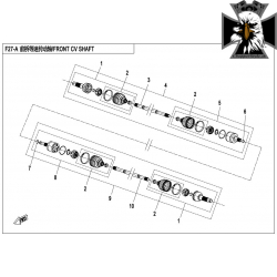 Skrutka brzdového kotúča JMP Bolt M8X1.25 mm 22 mm Titan zlatá farba pre Suzuki Intruder M1800R   VZR1800 2006-2017