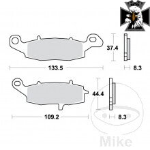 Brzdové doštičky SINT TRQ TRW alternatíva 7321730 pre Kawasaki Vulcan VN800 1995-2006 