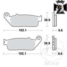 Brzdové doštičky Standard TRW Alternative: 7377040 pre Honda VT750 C2 RC44 , Aero 1997-2002