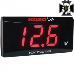 Elektronický voltmeter Koso slim, červený 