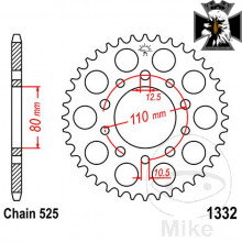 Rozeta 40Z typ 525 pre Honda Shadow VT600 1988-2000