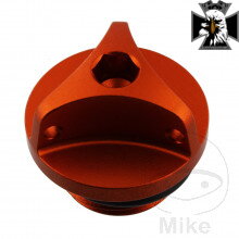 Skrutka Nalievacia JMP BOLT M20X2.5 mm Alu orange pre Honda VT750 DC RC48 Black Widow 2000-2003